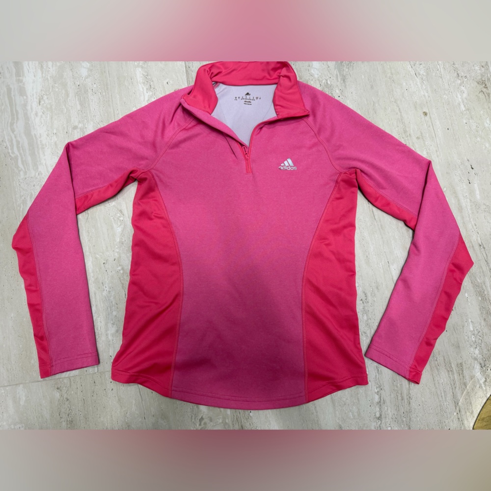 Adidas Pink and Gray Athletic Top